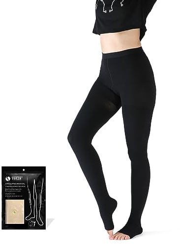 VARCOH medias de compresion medias Para Mujeres Punta Abierta Para Mujeres, Compresion Mujer Circulacion Calcetines de 20-30 mmHg Para para DVT, Maternidad, Medias de Compresion Hombre