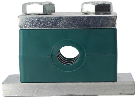 Tubeclo 3/8 Zoll schwere Rohrschelle aus Polypropylen mit verzinkten Stahlbeschlägen, Schweißmontage