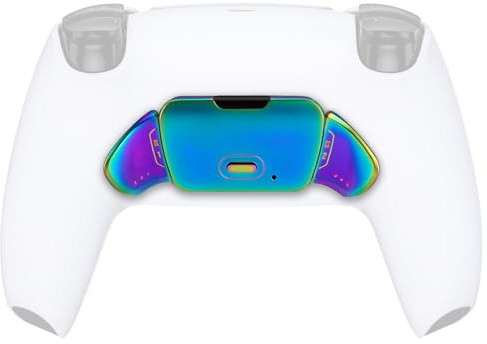 eXtremeRate Palette pour ps5 Manette Rise Remap Kit Bouton Arrière Métal K1 K2-Bleu Vert Violet,Pas Un Remap Kit Complet