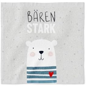 Rungassi Magisches Kinder-Handtuch 30x30 Thema Lieblinge (Bär - Bärenstark)