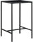 QJBSAVVA Garten-Bartisch, stehtisch Outdoor gartentisch biertisch wandtisch Geeignet für Living Room küche Flur Terrasse Schwarz 70x70x110 cm Poly Rattan und Glas