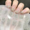 Maggidea Glitter Semi-Cured Gel Nails Strips - 22 Elegant Stickers - Soft, Self-Adhesive Gel Nail Wraps - Requires UV/LED Lamp - Salon-Quality (119-Silver Tip)