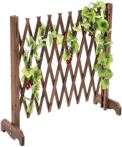 ELzEy Holzzaun/Teleskopzaun/Haustierzaun/Gartenzaun für den Außenbereich/Zaun/Gitterdekoration (90 cm)