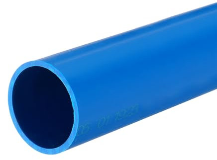 QUARKZMAN PVC Rohr, Durchmesser 28mm Länge 0.2m Rund Kunststoffrohr für Garten, Aquarium, Wasserleitung, Kabelkanal, lüftungsrohr (Blau)