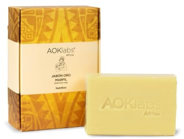 AOKlabs Jabón Oro Marfil | Nutritivo e Hidratante para Piel Seca | Ultra Nutritivo, Regenerador y Antiedad | Formula Natural | Apto para todo tipo de piel
