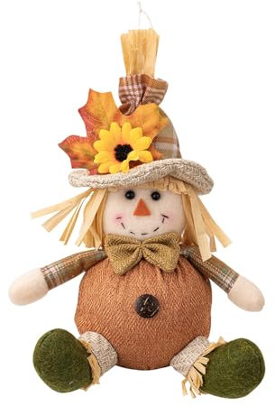Espantapájaros hechos a mano, decoración colgante cómoda, espantapájaros de paja para decoración de temporada del hogar