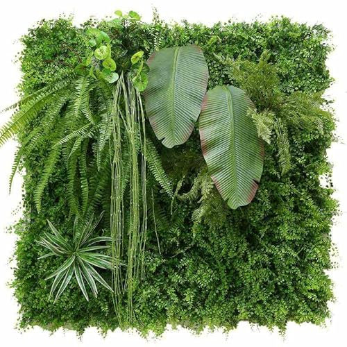 Design Vegetal | Mur Végétal Artificiel Extérieur Eden - Panneau de 100x100 cm - sans Entretien - Décoration pour Chambre, Bureau et terrasse Exterieur avec Traitement Anti UV