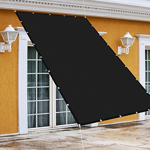 Voile d'ombrage rectangulaire carré pour extérieur, 2 m, 2,5 m, 3 m, 3,6 m, 4 m, 5 m, 6 m, 7 m, 8 m, gris foncé pour piscine, jardin, terrasse, terrasse avec kit de fixation et haubanage (2 x 2 m)