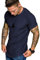 COOFANDY Men's T-Shirt Short Sleeve Plain T Shirt Crew Neck Raglan Sport Shirt Basic Tee Fitness Muscle Tops Navy L