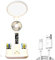 SANRLO LED Desk Lamp Fan Clock 3200mah Rechargeable/USB Led Display Time Temperature Reading Lamp With Fan