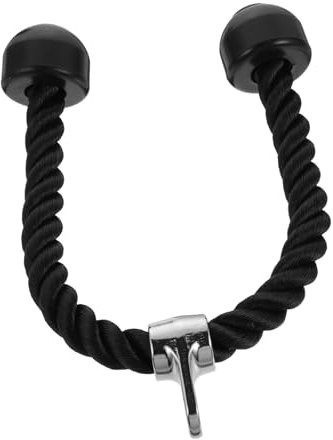 KOMBIUDA 1 Cuerda de Tracción para Entrenamiento de Tríceps Cuerda de Nailon Trenzada Resistente Gancho de Acero Inoxidable