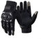 EasyByMall Motorradhandschuhe aus Kohlefaser mit Touchscreen für verbesserte Griffigkeit und Schutz, Größe L, Schwarz