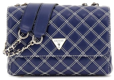 GUESS Cruise Vibe Convertible Xbody Flap Bag Navy/White