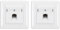 2 x Rutenbeck UAE - Cat. 6A iso Universal-Anschlussdose/Datendose/Netzwerkdose LAN mit Unterputz-Abdeckung reinweiß 136112030, 1-fach RJ45, 10 Gbit/s, geschirmt