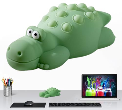Penlimly Krokodil -Nachtlampe, Silikon Krokodil -Kindergartenlampe | Crocodile Nursery Table Nightlight,Dreigang-Einstellung neben Tischlampe für den Desktop des Wohnzimmers