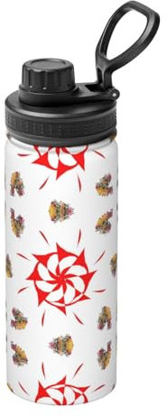 Phayah Botella de agua de acero inoxidable con rotación de ocho vías de 18 onzas, hervidor aislado para viajes, gimnasio, camping, deportes al aire libre, senderismo