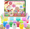 Schleim-Adventskalender 2025 für Jungen Mädchen, DIY Flauschigen Kristall Slime Kinder Weihnachten Vorteil Kalender 24 Tage, Geschenk DIY Schleim Kit für Kinder Mädchen5 6 7 8 9 10 11 12 13 Jahre