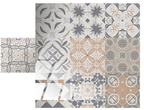 Rdxanc Autocollant de carrelage marocain pour décoration de cuisine, vintage, autocollant d'escalier imperméable à décoller et coller pour chauve-souris