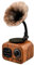 Bluetooth Speaker - Vintage Phonograph Jukebox Radio, Mini Portable Wireless Stereo with HD Surround Sound, Bluetooth 4.1, Retro Design