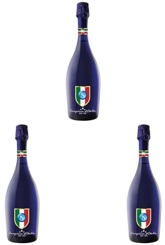 Bottega Prosecco DOC Ufficiale SSC Napoli Edizione Limitata Scudetto Serie A - 750ml (Confezione da 3)
