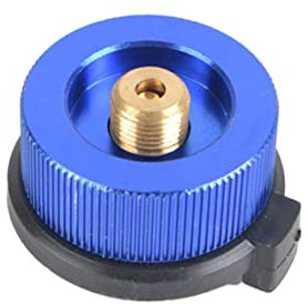 ibasenice Outdoor Bbq Camping Stove Connector Head Gas Bottle Adaptor Transfer Nozzle Auto Close