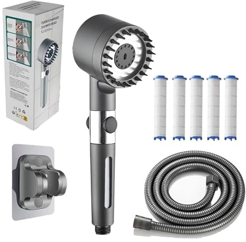Vitashower 2.0, Vita Shower Druck Verstärkender Duschkopf, Hochdruck-Duschkopf Mit Filter Und Schlauch, Echtes Wohlgefühl & Glänzendes Haar