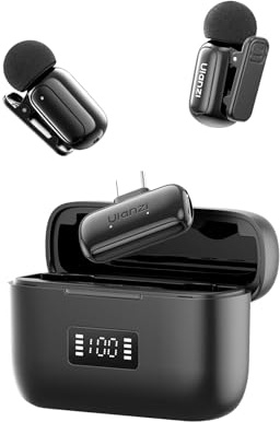ULANZI A200 Mini microfono wireless per iPhone 17/16/15 e Android, Cancellazione intelligente del rumore, Batteria durata 30 ore, Portata 100 m, Microfono bluetooth per streaming vlog YouTube e TikTok