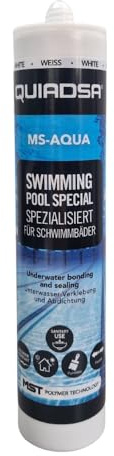 Hybrid Montagekleber AQUA weiß 290ml, für Schwimmbäder & Pools | MS-Dichtstoff | Dauerhaft elastisch, wasser- & chemikalienfest, UV-beständig für langlebige Poolabdichtung