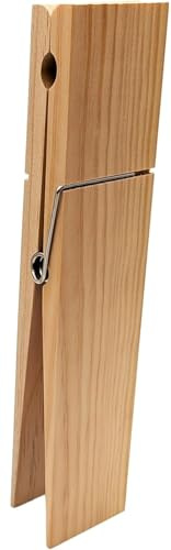 Giant Clothespin Bathroom Towel Holder | Huge 12” Clothes pin | Farmhouse Bathroom décor | Laundry Room or Nursery décor | Towel Rack or Hook | Bathroom Accessories wall décor (Natural)