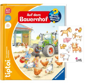 tiptoi Ravensburger Buch Wieso? Weshalb? Warum? - Entdecke den Bauernhof + Tier-Sticker