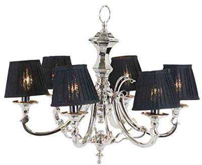 Casa Padrino Luxus Kronleuchter - Luxus Hängeleuchte Nickel Durchmesser 58 x H 53 cm