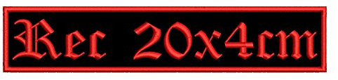 Personalisierter Wunschtext-Aufnäher Rec1 in 20x4cm - selbstgestaltbarer Aufnäher