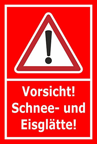 Melis-Folienwerkstatt Schild Schnee- und Eisglätte - 45x30cm - 3mm Hartschaum – 20 VAR S00018-073-D