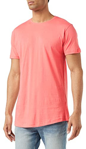 Urban Classics Shaped Long Tee, Camiseta Hombre, Rosa (Coral), XXL