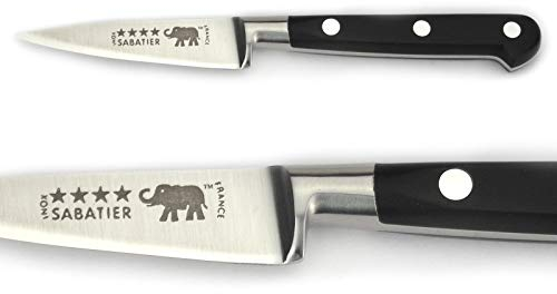 Thiers-Issard Sabatier Schälmesser Küchenmesser Messer - Klinge 8 cm - Griff Nylon schwarz - Durchgeschmiedete Profi Qualität