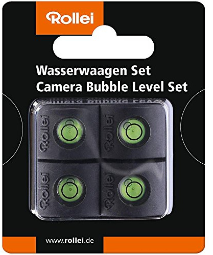 Rollei Wasserwaagen Set - Aufsteckwasserwaage zum korrekten Ausrichten der Kamera, für den Blitzschuh, 4 er Pack