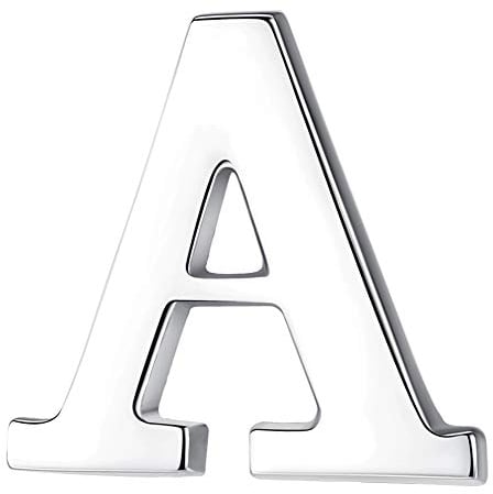 HONEY BEAR Broche Clips Pins Lettres Initiale Alphabet pour Costume Homme/Femme,Acier Inoxydable,Cadeau de Mariage affaires (A 0.59inches)