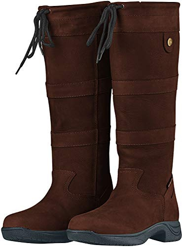 Dublin - River III - Stivali in Pelle - Unisex (38 EU Extra Largo) (Cioccolato)