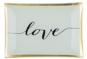 Gift Company Love Plates, Glasteller M, Love, Weiss, 10x0,8x14,2cm