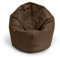 BuBiBag Sitzsack L - XXL 2 in 1 mit Füllung Sitzkissen Topfenform Bodenkissen Kissen Sessel BeanBag (145 cm Durchmesser, braun)