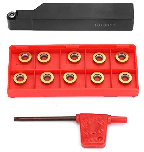 1 stück SRAPR1616H10 Drehwerkzeughalter + 10 stücke RPMT10T3MO Wendeplatten mit Schraubenschlüssel für Stahlhalbzeug