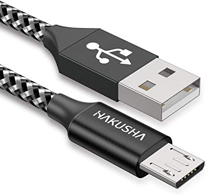 HAKUSHA Cavo Micro USB, [3M] 3A ricarica rapida cavo Android durevole nylon cavo caricatore cellulare per Samsung S7/S6/S5/J5/J7 Huawei Nokia Nexus Sony Tablet PS4 Kindle