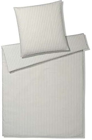 elegante Halbleinen Bettwäsche Sailor beige 1 Bettbezug 135 x 200 cm + 1 Kissenbezug 80 x 80 cm