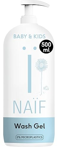 Naïf Reinigendes Duschgel - 500ml - für Baby & Kind - Natürliche Inhaltsstoffe - 100% Vegan