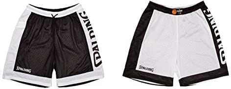 Spalding - Reversible Shorts - Basketball Shorts - Schwarz/Weiß - Sportbekleidung - Sport - Atmungsaktiv