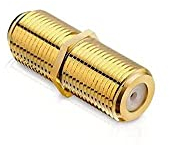 conecto conector F, acoplamiento F, conector F a conector F, adaptador para extender cables de antena/cables coaxiales, chapado en oro