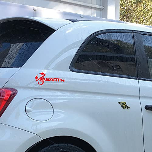 Adesivi ABARTH 500 fiancata auto sticker 595 tuning (ROSSO)