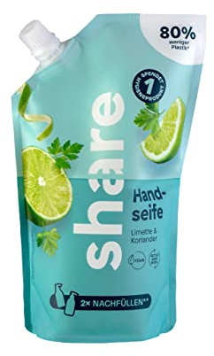 share Recharge de savon liquide, citron vert et coriandre, 500 ml