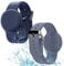 Wasserdichtes AirTag-Armband für Kinder, weiches Silikon, verstecktes Armband, leichter GPS Tracker, kompatibel mit Apple AirTag, Handgelenkband für Kinder, 2er-Pack (Grau/Schwarz und Marineblau)