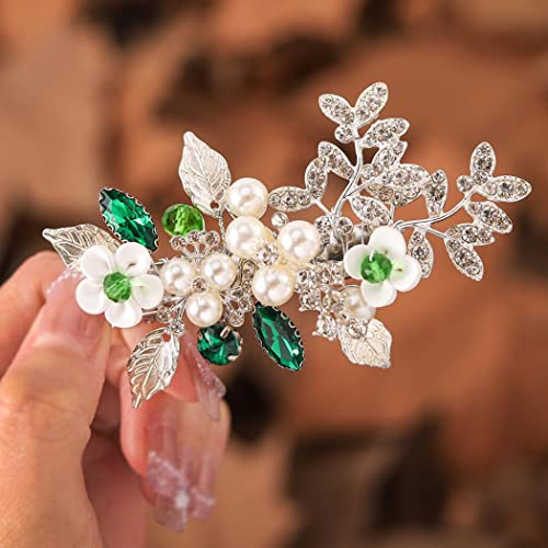 Ushiny Pince à cheveux en cristal pour mariée - Accessoires pour cheveux en forme de fleur - Pour femme et fille